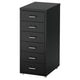 HELMER drawer unit on castors, black, 28x69 cm