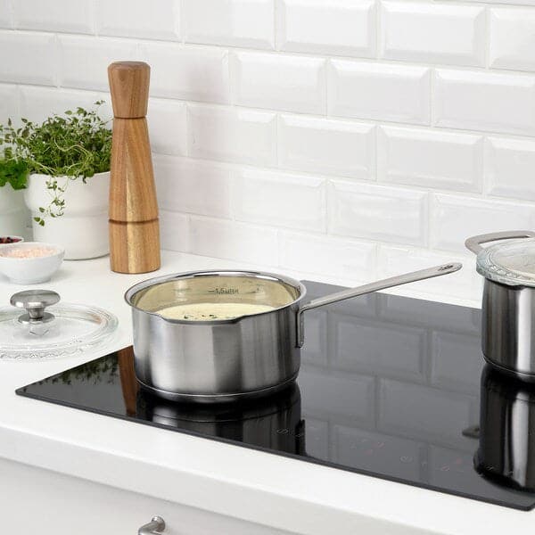 Ikea HEMKOMST - Saucepan with lid, stainless steel/glass, 2 l