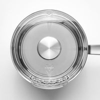 HEMKOMST - Saucepan with lid, stainless steel/glass, 2 l - best price from Maltashopper.com 40513159