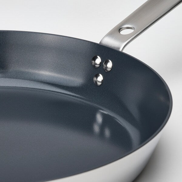 HEMKOMST - Frying pan, stainless steel/non-stick coating, 28 cm