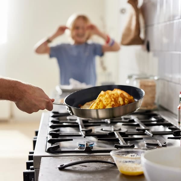 Ikea HEMKOMST - Frying pan, stainless steel/non-stick coating, 28 cm