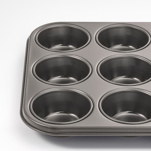 HEMMABAK - Muffin tin, grey , - best price from Maltashopper.com 90456689