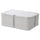HEMMAFIXARE - HEMMAFIXARE Storage case, fabric striped/white/grey, 34x51x19 cm