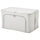 HEMMAFIXARE - HEMMAFIXARE Storage case, fabric striped/white/grey, 34x51x28 cm