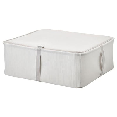 HEMMAFIXARE - Storage case, fabric striped/white/grey, 44x51x19 cm - best price from Maltashopper.com 20503910