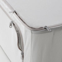 HEMMAFIXARE - Storage case, fabric striped/white/grey, 34x51x28 cm - best price from Maltashopper.com 90503916