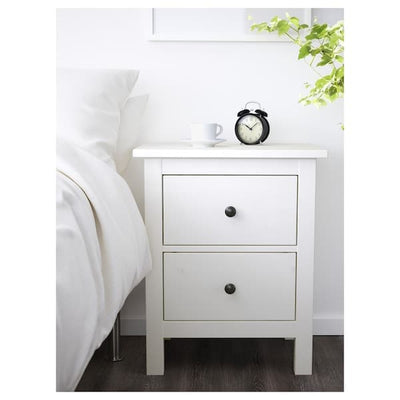 HEMNES - Chest of 2 drawers, white stain, 54x66 cm - best price from Maltashopper.com 80242627