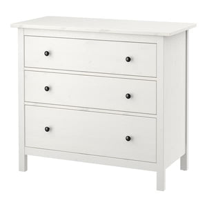 Ikea HEMNES - Chest of 3 drawers, white stain, 108x96 cm