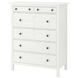 HEMNES chest of 6 drawers, white stain, 108x131 cm