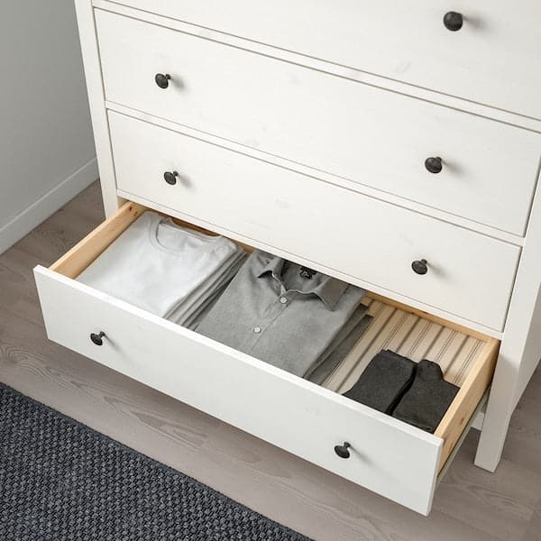 HEMNES - Chest of 6 drawers, white stain, 108x131 cm - best price from Maltashopper.com 60239273