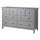 HEMNES - HEMNES Chest of 8 drawers, grey stained, 160x96 cm
