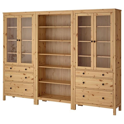 HEMNES Combination + doors/drawers - light brown 270x197 cm , 270x197 cm