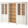 HEMNES - HEMNES Storage combination w doors/drawers, white stain/light brown, 270x197 cm