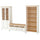HEMNES - HEMNES TV storage combination, white stain/light brown clear glass, 326x197 cm