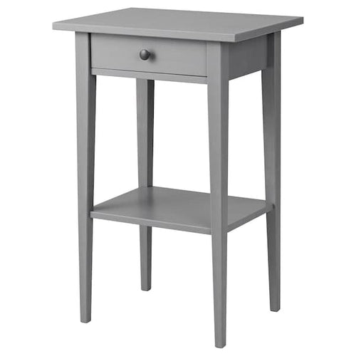 HEMNES Bedside Table - gray treated with biting 46x35 cm