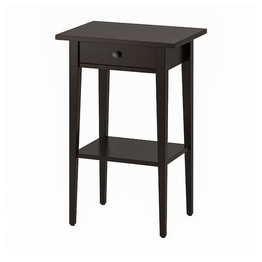 HEMNES - Bedside table, black-brown , 46x35 cm - best price from Maltashopper.com 90121234