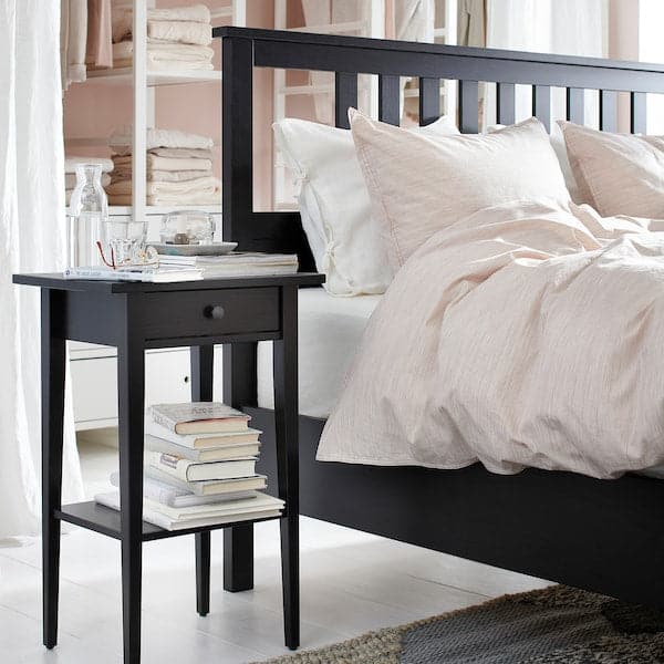 Ikea HEMNES - Bedside table, black-brown , 46x35 cm