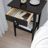 HEMNES - Bedside table, black-brown , 46x35 cm - best price from Maltashopper.com 90121234