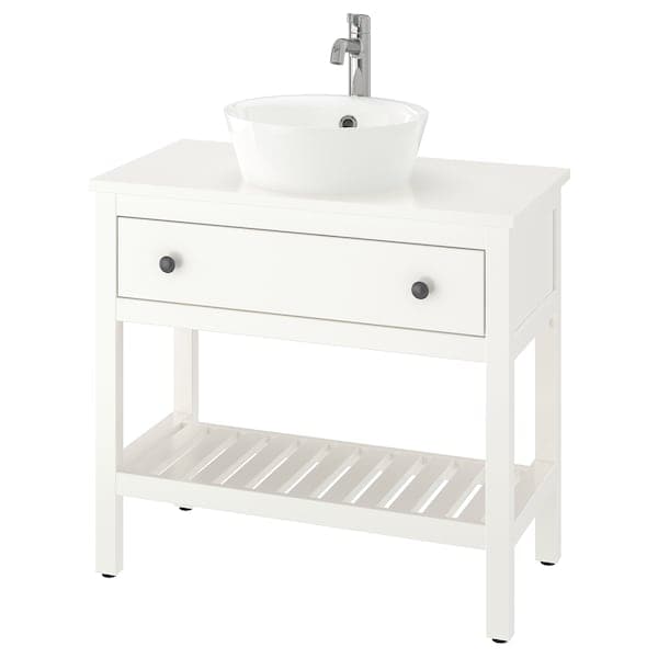 HEMNES / KATTEVIK Mobile day washbasin/sink 40 - white/Miscel Voxnan 82x48x91 cm - Premium Bathroom Vanities from Ikea - Just €512.99! Shop now at Maltashopper.com