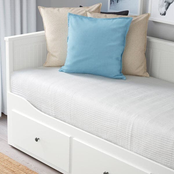 Ikea HEMNES Sofa bed/3 drawers/2 mattresses - white/Ågotnes rigid 80x200 cm , 80x200 cm