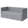 HEMNES Bed sofa/3 drawers/2 mattresses - grey/Ågotnes rigid 80x200 cm , 80x200 cm