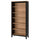 HEMNES - HEMNES Bookcase, black-brown/light brown, 90x197 cm