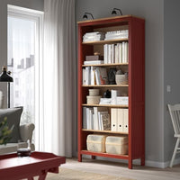 HEMNES - Bookcase, red stained/light brown stained, 90x197 cm - best price from Maltashopper.com 10530631