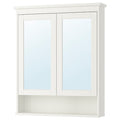 HEMNES mirror cabinet with 2 doors, white, 83x16x98 cm