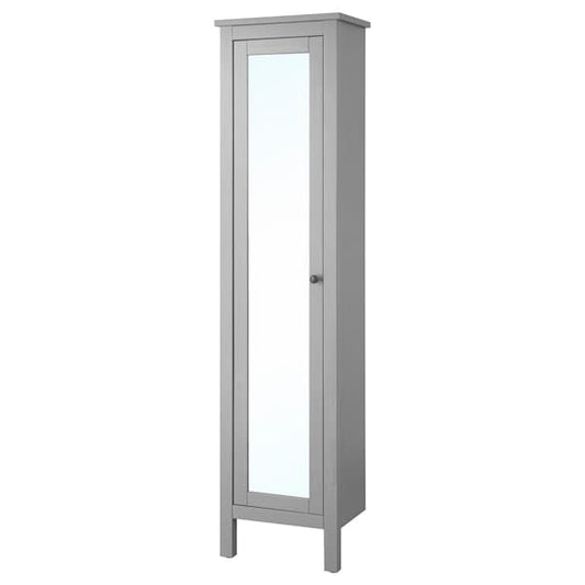 Ikea HEMNES - High cabinet with mirror door, grey , 49x31x200 cm