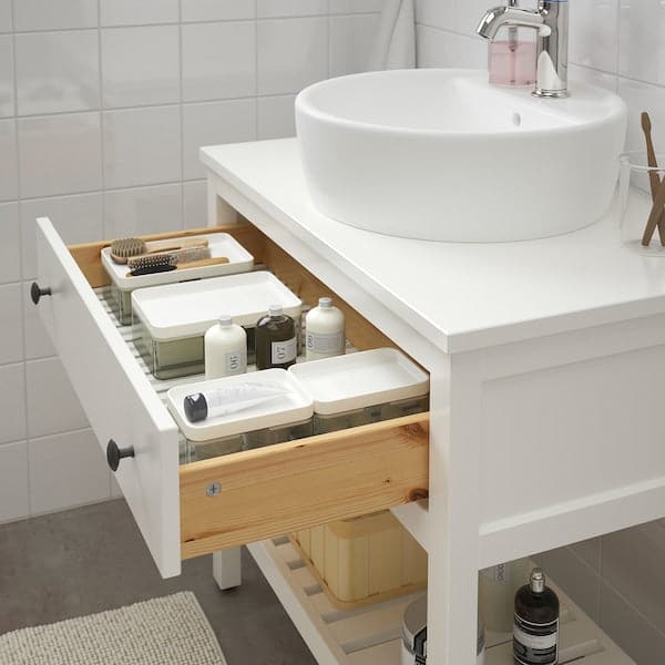 Ikea HEMNES - Open wash-stand with 1 drawer, white, 82x48x76 cm