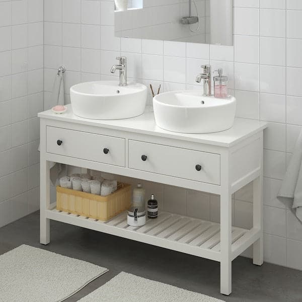 HEMNES - Open washbasin unit/2 drawers, white, 122 cm - best price from Maltashopper.com 10396722