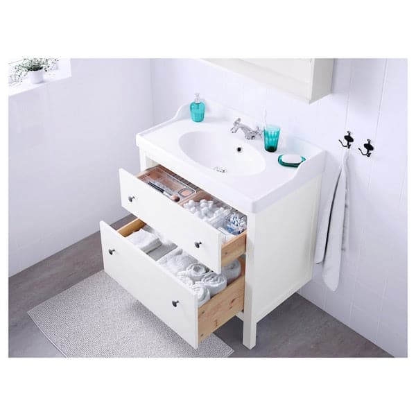 Ikea HEMNES - Wash-stand with 2 drawers, white, 80x47x83 cm