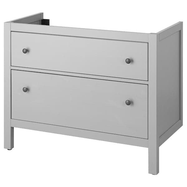 HEMNES - Wash-stand with 2 drawers, grey , 100x47x83 cm - best price from Maltashopper.com 60348795