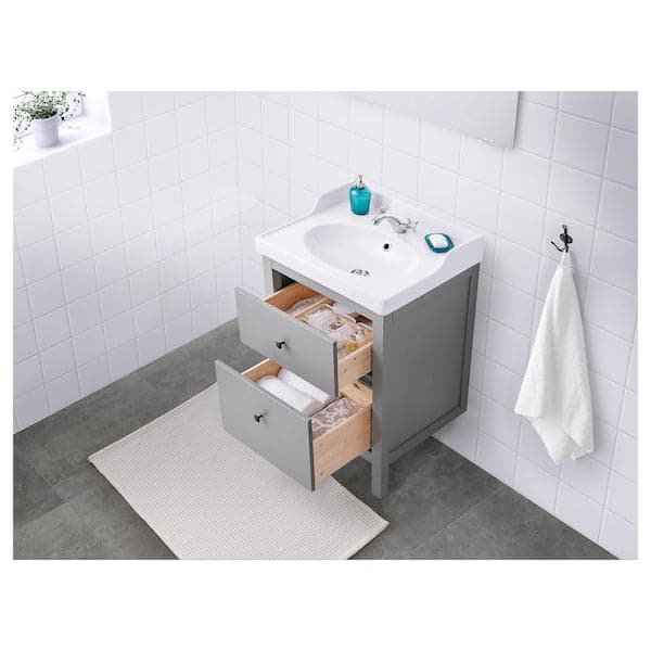 HEMNES - Wash-stand with 2 drawers, grey , 60x47x83 cm - best price from Maltashopper.com 40348763