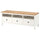 HEMNES - HEMNES TV bench, white stain/light brown, 148x47x57 cm