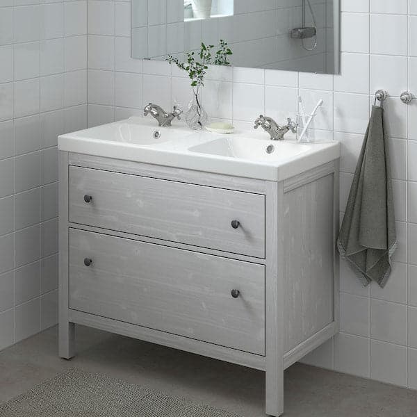 HEMNES / ODENSVIK - Washbasin cabinet with 2 drawers - Premium Bathroom Vanities from Ikea - Just €511.99! Shop now at Maltashopper.com