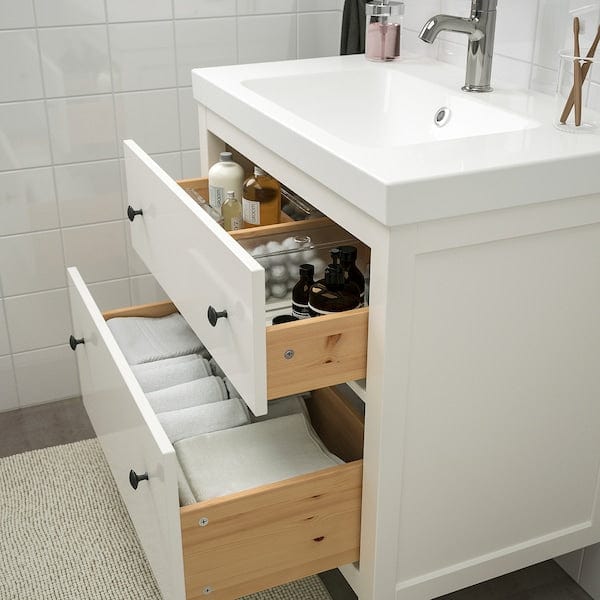 Ikea HEMNES / ORRSJÖN - Washbasin/drawer/misc cabinet, white,82x49x89 cm