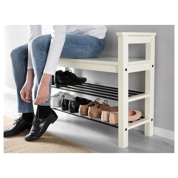 Ikea HEMNES - Bench with shoe storage, white, 85x32x65 cm