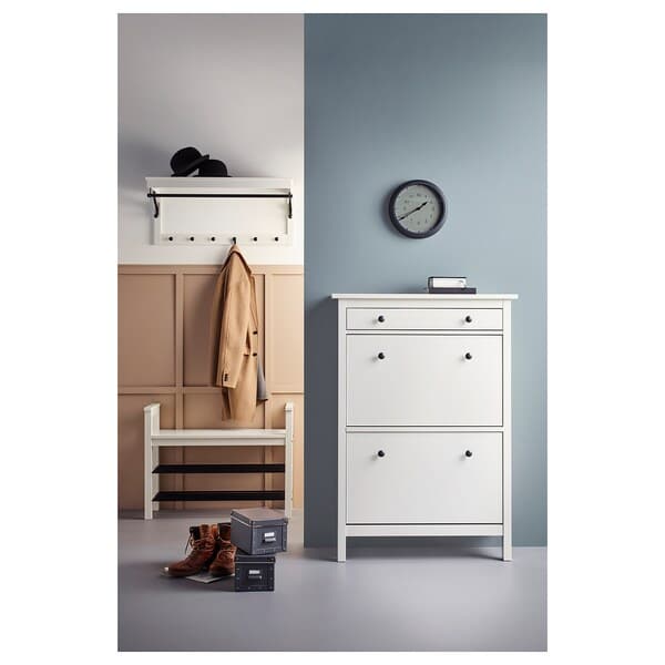 Ikea HEMNES - Bench with shoe storage, white, 85x32x65 cm