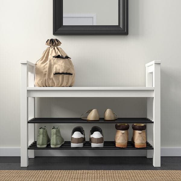 Ikea HEMNES - Bench with shoe storage, white, 85x32x65 cm