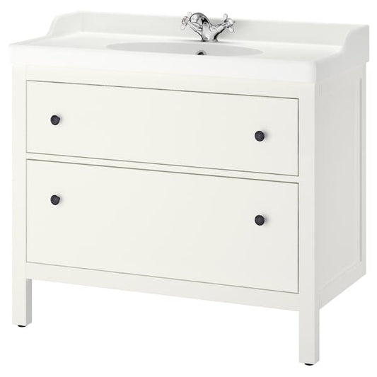 Ikea HEMNES / RUTSJÖN - Washbasin/drawer unit/misc, white,102x49x95 cm