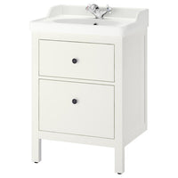 HEMNES / RUTSJÖN - Washbasin/drawer/misc cabinet, white,62x49x95 cm - best price from Maltashopper.com 49546834