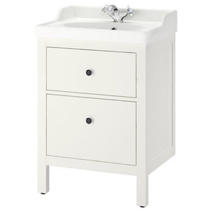 Ikea HEMNES / RUTSJÖN - Washbasin/drawer/misc cabinet, white,62x49x95 cm