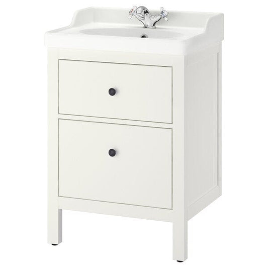 Ikea HEMNES / RUTSJÖN - Washbasin/drawer/misc cabinet, white,62x49x95 cm