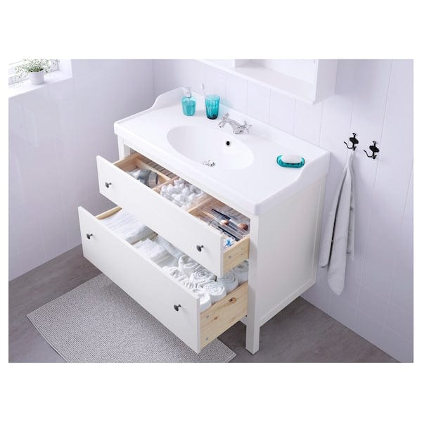 Ikea HEMNES / RUTSJÖN - Washbasin/drawer unit/misc, white,102x49x95 cm
