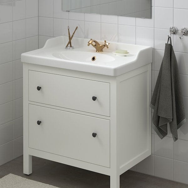 Ikea HEMNES / RUTSJÖN - Washbasin/drawer unit/misc, white,82x49x95 cm