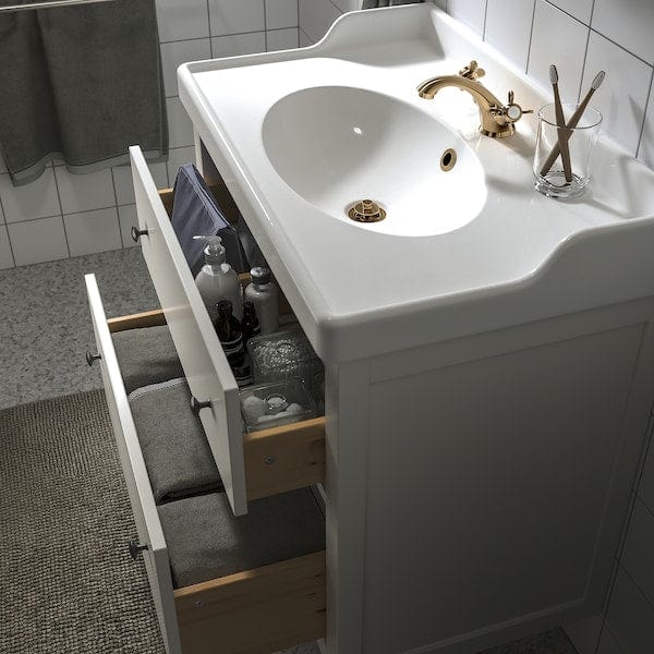 Ikea HEMNES / RUTSJÖN - Washbasin/drawer unit/misc, white,82x49x95 cm