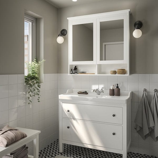 Ikea HEMNES / RUTSJÖN - Washbasin/drawer unit/misc, white,102x49x95 cm