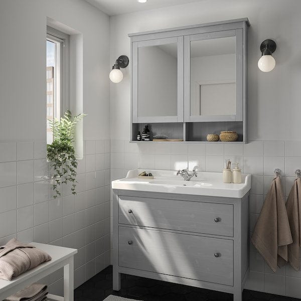 Ikea HEMNES / RUTSJÖN - Washbasin/drawer unit/misc, grey,102x49x95 cm