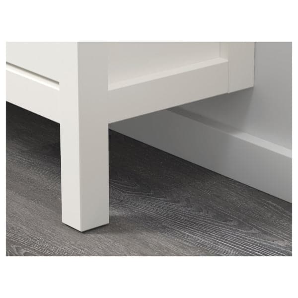 HEMNES - Shoe cabinet with 2 compartments, white, 89x30x127 cm - best price from Maltashopper.com 20169559